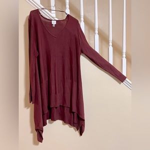 Burgundy CUPIO Curvy Sweater